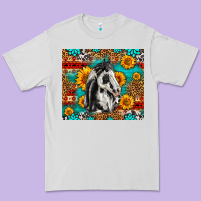 Aztec Sunflowers Horse Premium Tee Designed By Lillyallendesigns