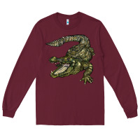 Burgundy alligator Long Sleeve Tee - BarkalooDesign