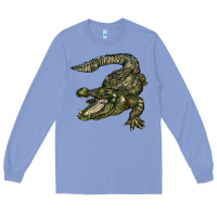 Colony Blue alligator Long Sleeve Tee - BarkalooDesign