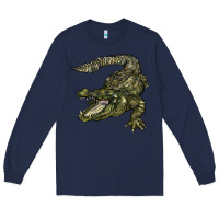 Navy alligator Long Sleeve Tee - BarkalooDesign