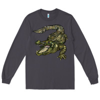 Smoke alligator Long Sleeve Tee - BarkalooDesign