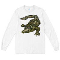 White alligator Long Sleeve Tee - BarkalooDesign
