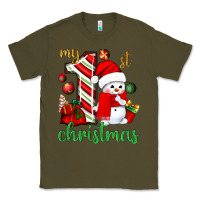 Army Green my 1 st christmas with cute snowman bbs Classic Tee - BundleAndBundleShop