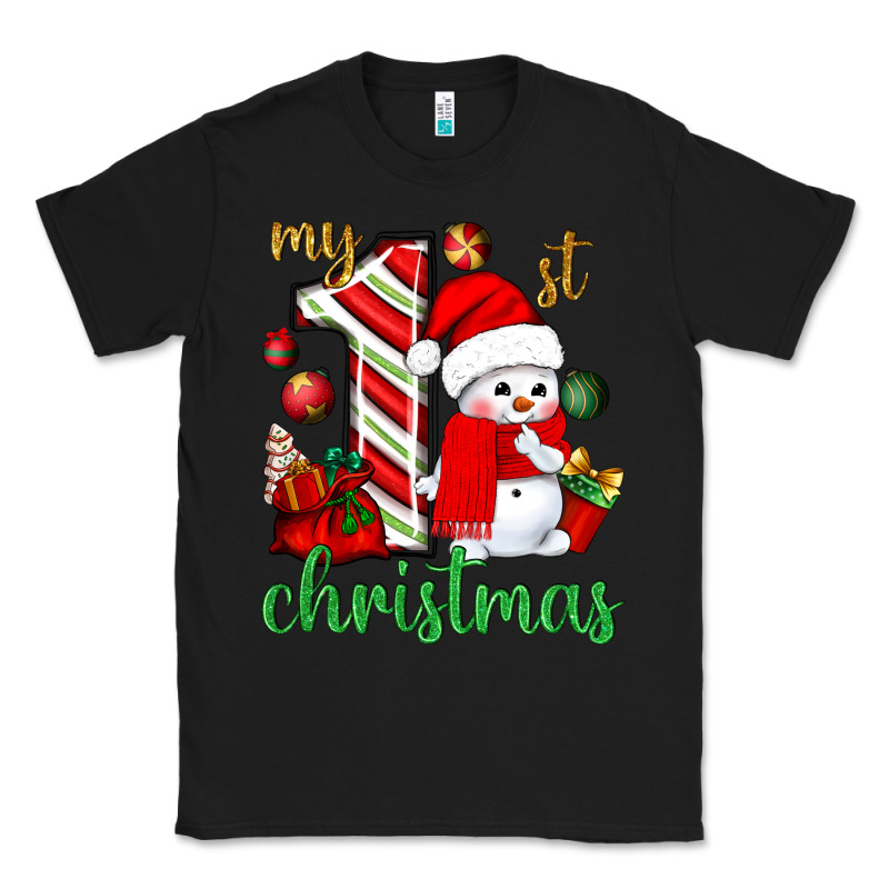My 1 St Christmas With Cute Snowman Bbs Classic Tee by BundleAndBundleShop | Teevron