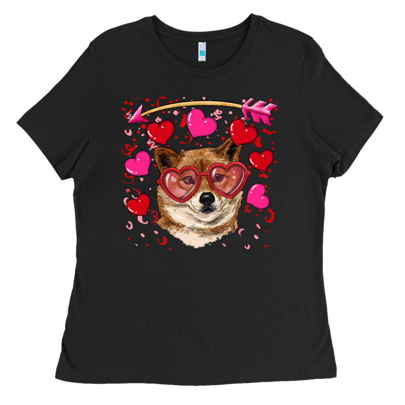 Valentine's Shiba Inu Ladies Tee by RanaPortraitStore | Teevron