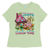 Matcha happy easter y'all rabbit Ladies Tee - BarkalooDesign