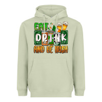 Matcha St. Patrick's Eat drink and be Irish Heavyweight Hoodie - OliviaCreatesArt