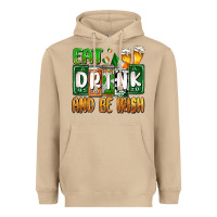 Mushroom St. Patrick's Eat drink and be Irish Heavyweight Hoodie - OliviaCreatesArt