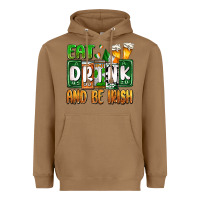 Toasted Coconut St. Patrick's Eat drink and be Irish Heavyweight Hoodie - OliviaCreatesArt