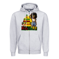 Heather Grey i am black history juneteenth Zipper Hoodie - CowGirlArtShop