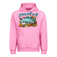 Fuchsia Pink Happy Fall Y'all Urban Hoodie - LillyAllenDesigns