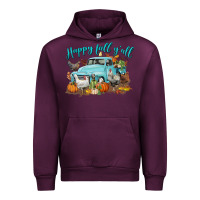 Mauve Wine Happy Fall Y'all Urban Hoodie - LillyAllenDesigns