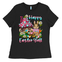 Black happy easter y'all rabbit Ladies Tee - BarkalooDesign