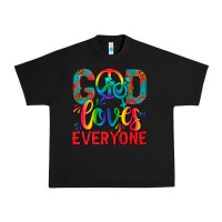 Black LGBTQ+ God Loves Everyone Urban Heavy Tee - BundleAndBundleShop