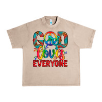 French Oak LGBTQ+ God Loves Everyone Urban Heavy Tee - BundleAndBundleShop