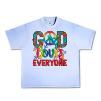 Grape Ice LGBTQ+ God Loves Everyone Urban Heavy Tee - BundleAndBundleShop