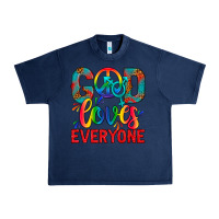 Navy LGBTQ+ God Loves Everyone Urban Heavy Tee - BundleAndBundleShop