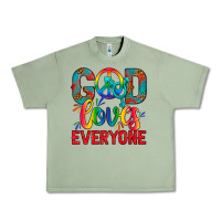 Oil Green LGBTQ+ God Loves Everyone Urban Heavy Tee - BundleAndBundleShop