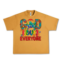 Peanut Butter LGBTQ+ God Loves Everyone Urban Heavy Tee - BundleAndBundleShop