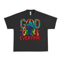 Pigment Black LGBTQ+ God Loves Everyone Urban Heavy Tee - BundleAndBundleShop