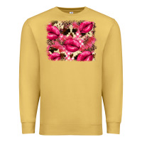 Antique Gold Valentine's Day pink plaid red glitter cowhide Premium Sweatshirt - FaDigitalArtStudio
