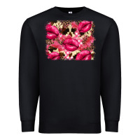Black Valentine's Day pink plaid red glitter cowhide Premium Sweatshirt - FaDigitalArtStudio