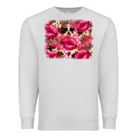 Dove Grey Valentine's Day pink plaid red glitter cowhide Premium Sweatshirt - FaDigitalArtStudio