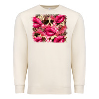 Sandshell Valentine's Day pink plaid red glitter cowhide Premium Sweatshirt - FaDigitalArtStudio