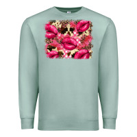 Seafoam Valentine's Day pink plaid red glitter cowhide Premium Sweatshirt - FaDigitalArtStudio