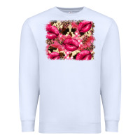 White Valentine's Day pink plaid red glitter cowhide Premium Sweatshirt - FaDigitalArtStudio