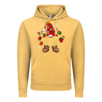 Vintage Mustard custom christmas gnome Vintage Hoodie - MaliasSmallBusiness