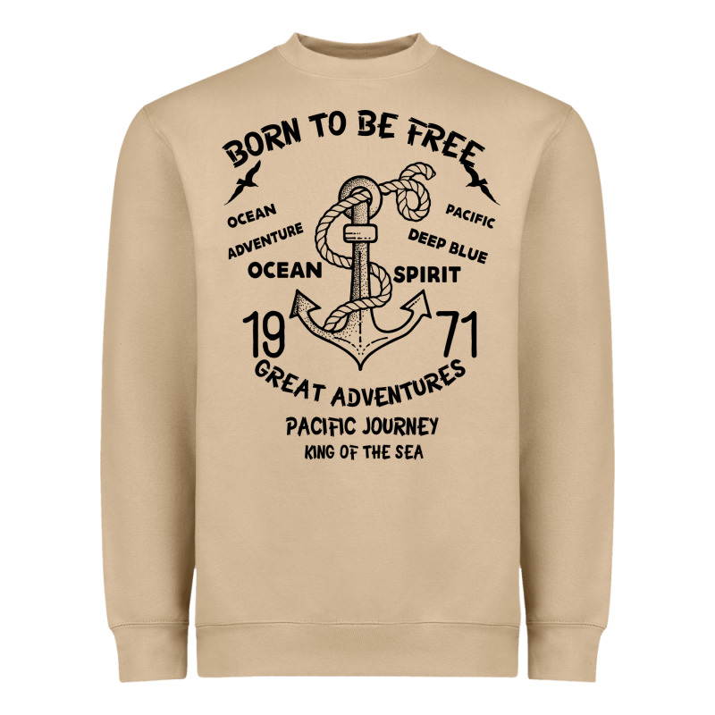 Born To Be Free Sea Heavyweight Sweatshirt by Bettercallsaul | Teevron