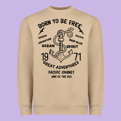 Born To Be Free Sea Heavyweight Sweatshirt Designed By Bettercallsaul