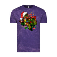 Cloud Purple Christmas Texas map Vintage Tee - NancyCooperArtShop