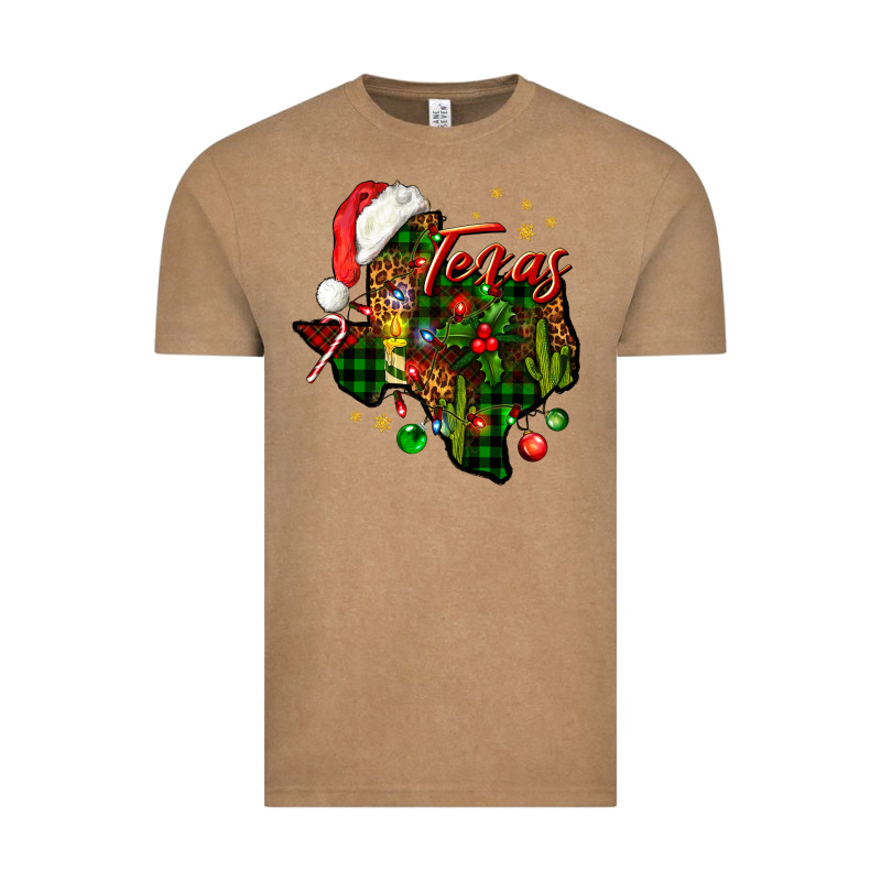 Christmas Texas Map Vintage Tee by NancyCooperArtShop | Teevron