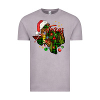Vintage Zinc Christmas Texas map Vintage Tee - NancyCooperArtShop