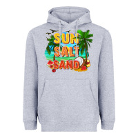 Heather Grey Sun salt sand Heavyweight Hoodie - FaDigitalArtStudio