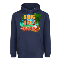 Navy Sun salt sand Heavyweight Hoodie - FaDigitalArtStudio