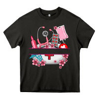 Asphalt custom name nurse hat and elements Heavy Core Tee - AdoDesignShop