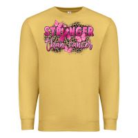 Antique Gold Stronger than Cancer Premium Sweatshirt - FaDigitalArtStudio