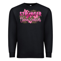 Black Stronger than Cancer Premium Sweatshirt - FaDigitalArtStudio