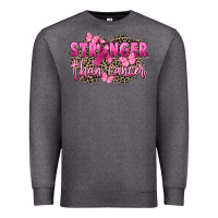 Charcoal Heather Stronger than Cancer Premium Sweatshirt - FaDigitalArtStudio
