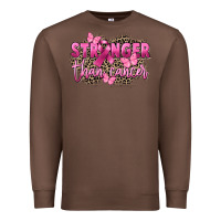 Chestnut Stronger than Cancer Premium Sweatshirt - FaDigitalArtStudio
