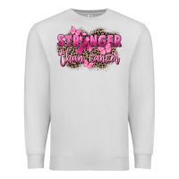 Dove Grey Stronger than Cancer Premium Sweatshirt - FaDigitalArtStudio