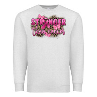 Oatmeal Heather Stronger than Cancer Premium Sweatshirt - FaDigitalArtStudio