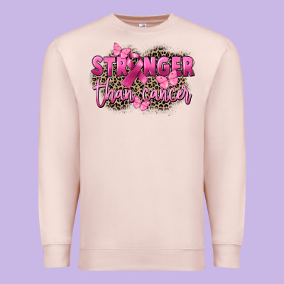 Stronger Than Cancer Premium Sweatshirt Designed By Fadigitalartstudio