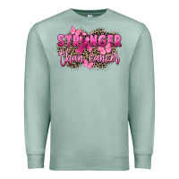 Seafoam Stronger than Cancer Premium Sweatshirt - FaDigitalArtStudio
