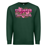 Sports Green Stronger than Cancer Premium Sweatshirt - FaDigitalArtStudio