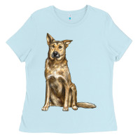 Baby Blue chinook dog Ladies Tee - LillyAllenDesigns