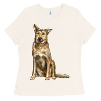 Bone chinook dog Ladies Tee - LillyAllenDesigns